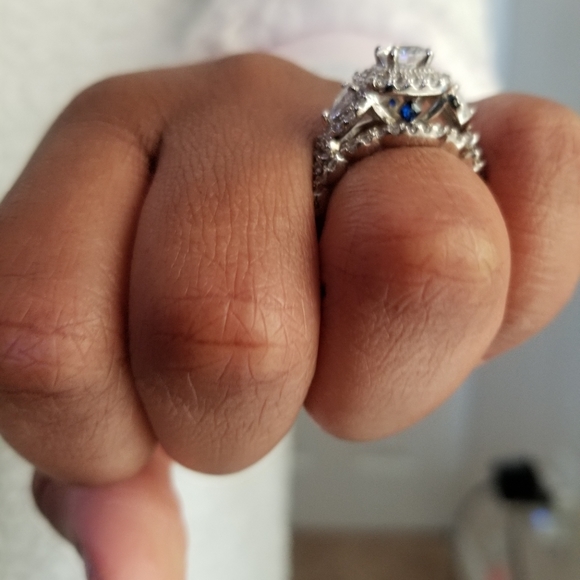 Newshe Engagement Wedding Ring Set S8 - Picture 8 of 9